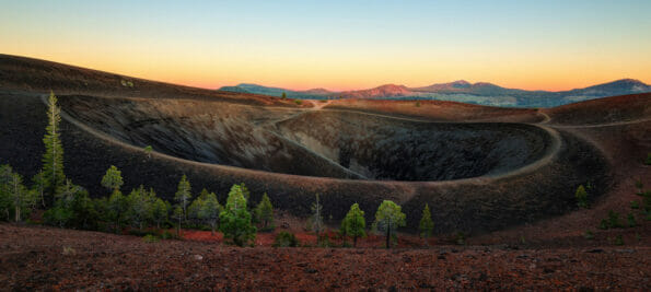 Cinder Cone Sunrise on one of our Lassen Backpacking Trips