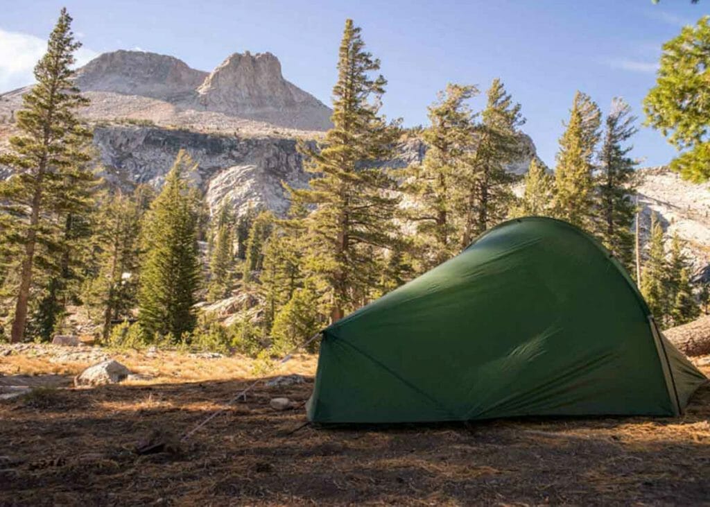 Pitching a tent - Yosemite backpacking trips