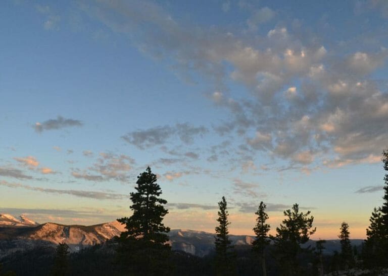 Sunset on one of our Yosemite Backpacking Adventures
