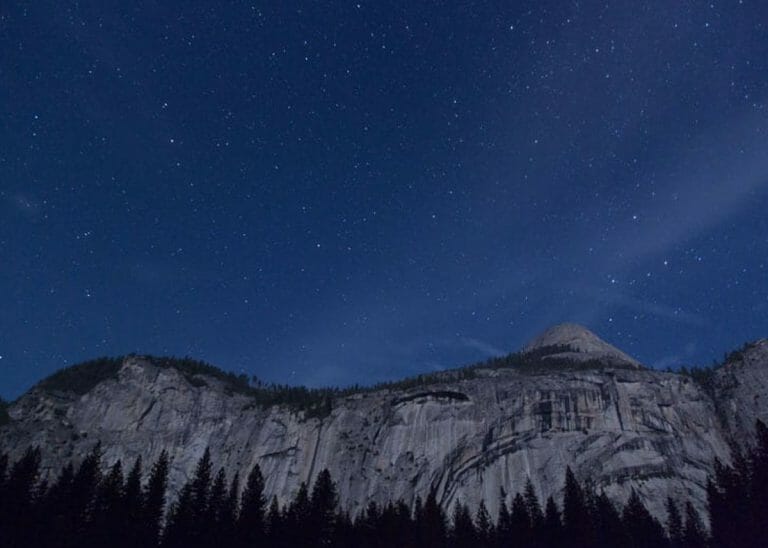 night sky on our Yosemite Backpacking Adventure