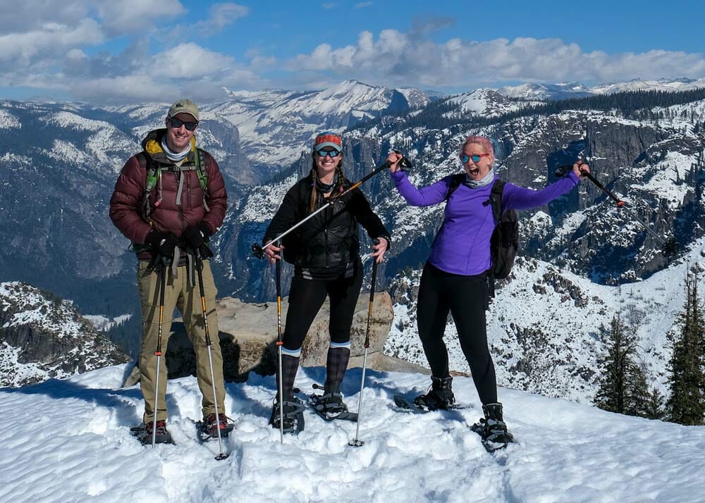 Participants enjoying one of our Yosemite Winter Hikes