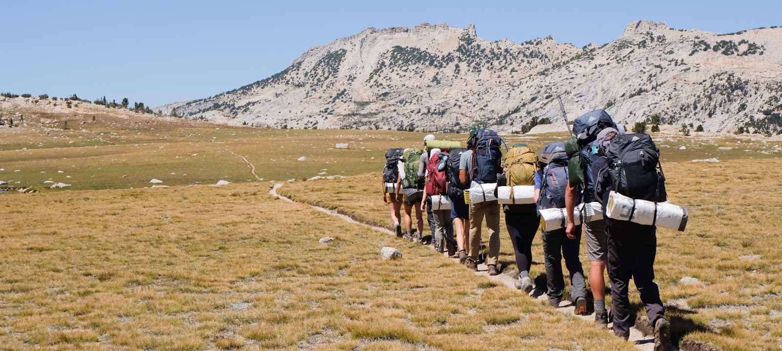 participants on our 13-Day backpacking summer camp adventure in Yosemite