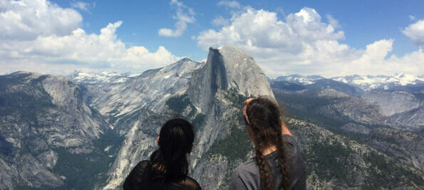 Two participants on one of our Yosemite Backpacking Trips to Half Dome