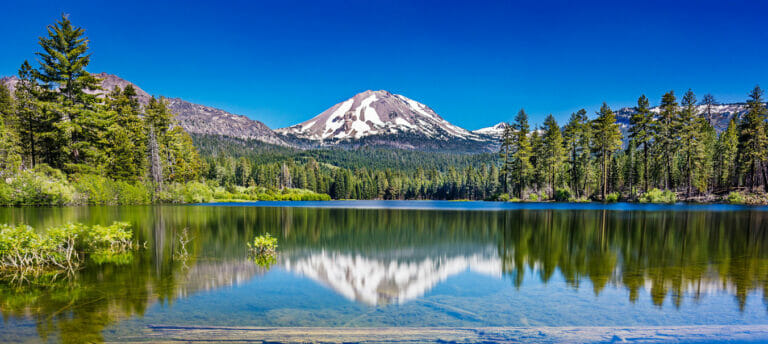 View of Lassen Lakes on our Lassen Volcanic Guided Backpacking Trips