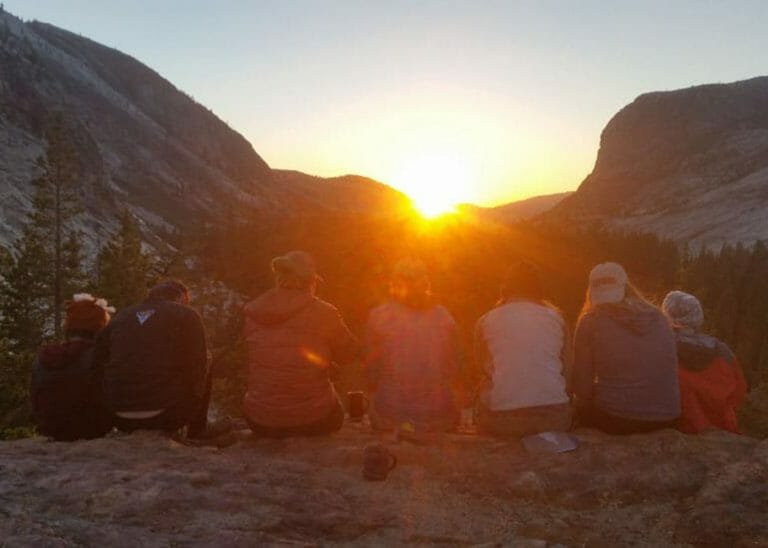 Sunset in the Yosemite backcountry