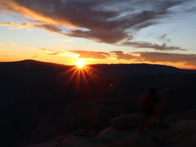 sunset views on our Yosemite Glacier Point to Half Dome Trip