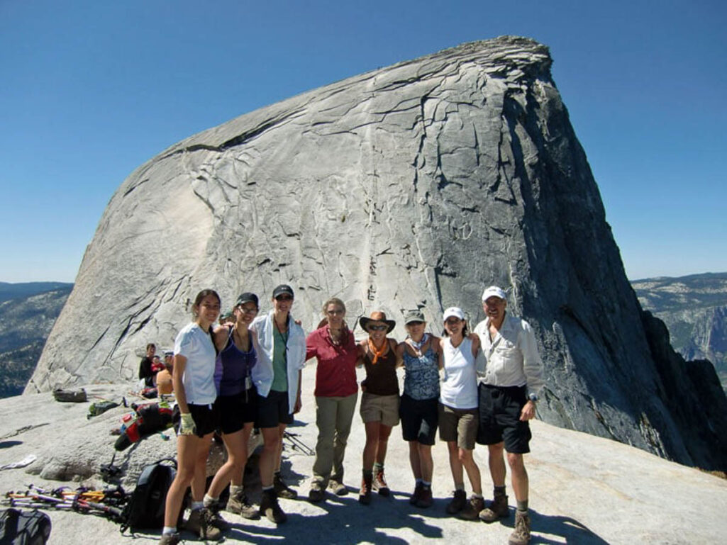 participants on a half dome backpacking trip