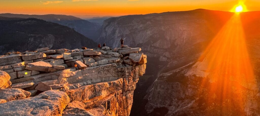 Sunset over Half Dome visor on the Glacier Point to Half Dome Trip.