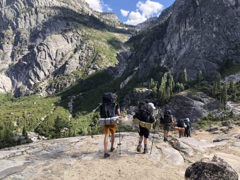 Kids backpacking in Grand Canyon of the Tuolumne