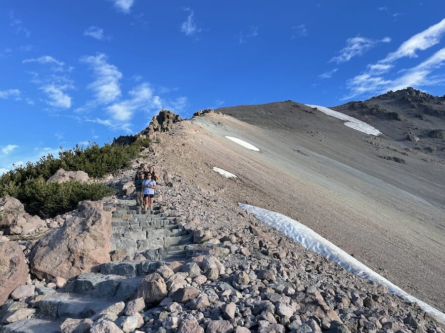 Girls' trip hiking up Mt. Lassen.