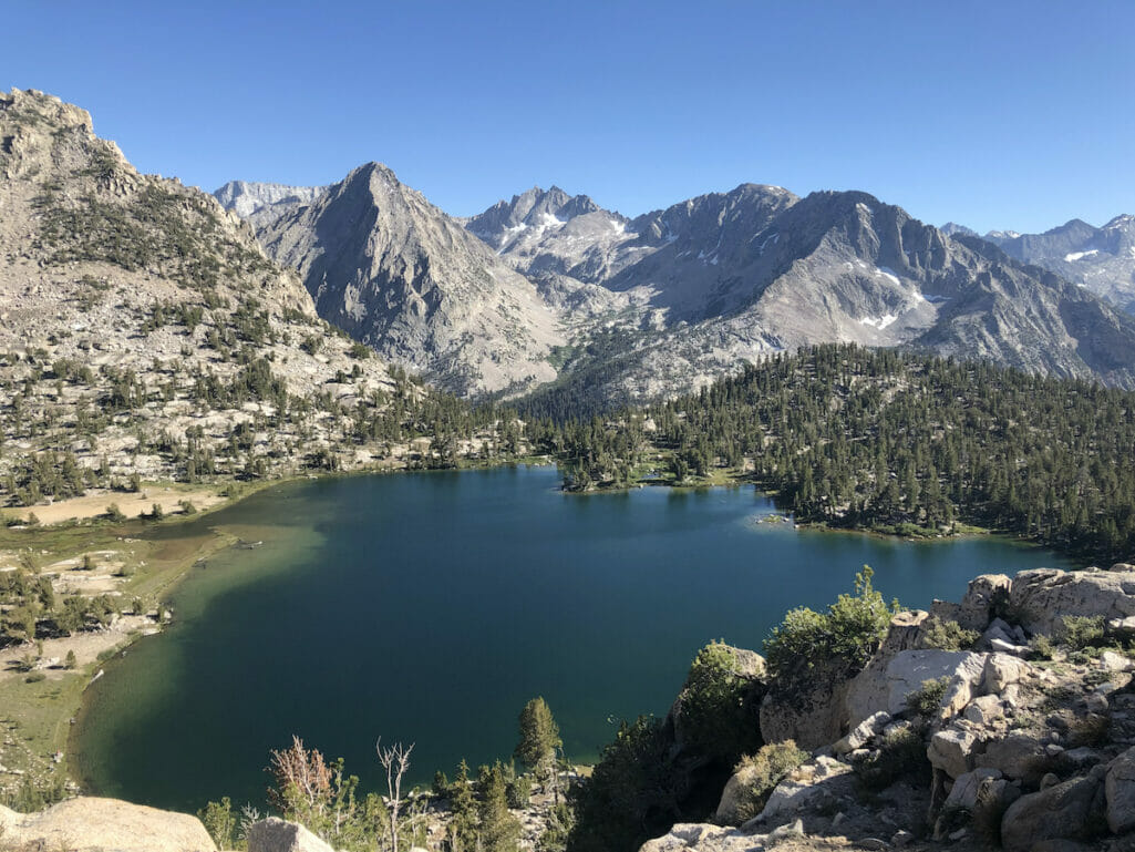 Alpine lake views while backpacking along one of the best routes in Sequoia National Park.