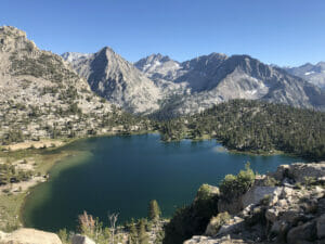 Blue lake in Sequoia National Park