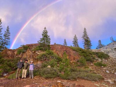Rainbow sunset on a Yosemite summer camp trip