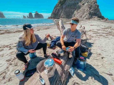 Cooking lunch on the beach on one of our Teen Adventure Summer Camps