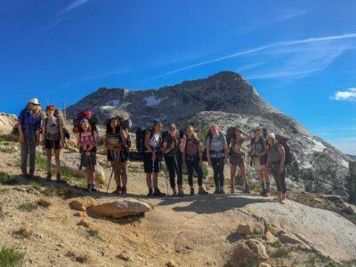 young women on a yosemite backpacking summer camp adventure